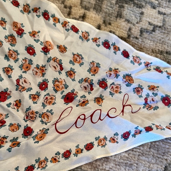 Coach White and Red Floral Bandana - Picture 2 of 3